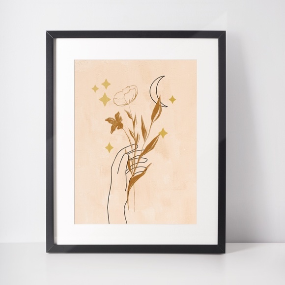 Wall Art Bohemian Celestial Hands Print Poster Illustration Unframed - Picture 5 of 5